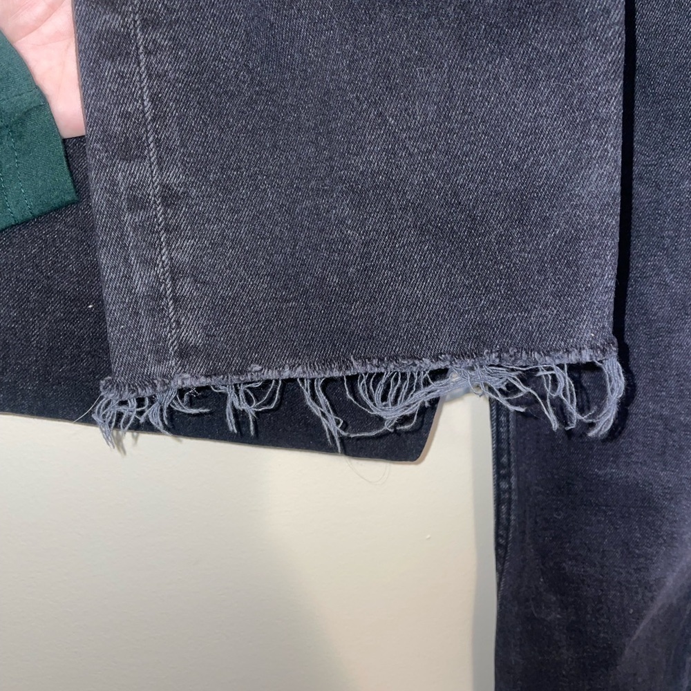 Re/Done 70s Stove Pipe High Waisted Black Jeans Size 24 - Picture 5 of 8